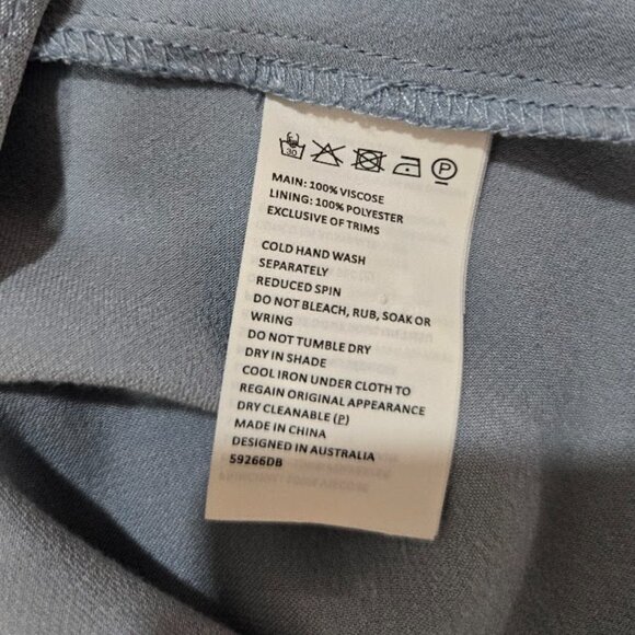 NWT Bardot Lorenza Midi Dress in Dustblue Size 4 - Picture 11 of 12